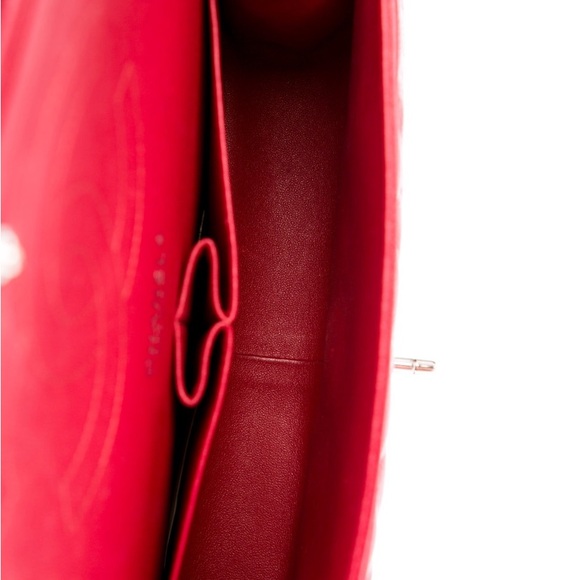 SOLD OOS 5/10/24Chanel Red leather double flap bag - Picture 3 of 5